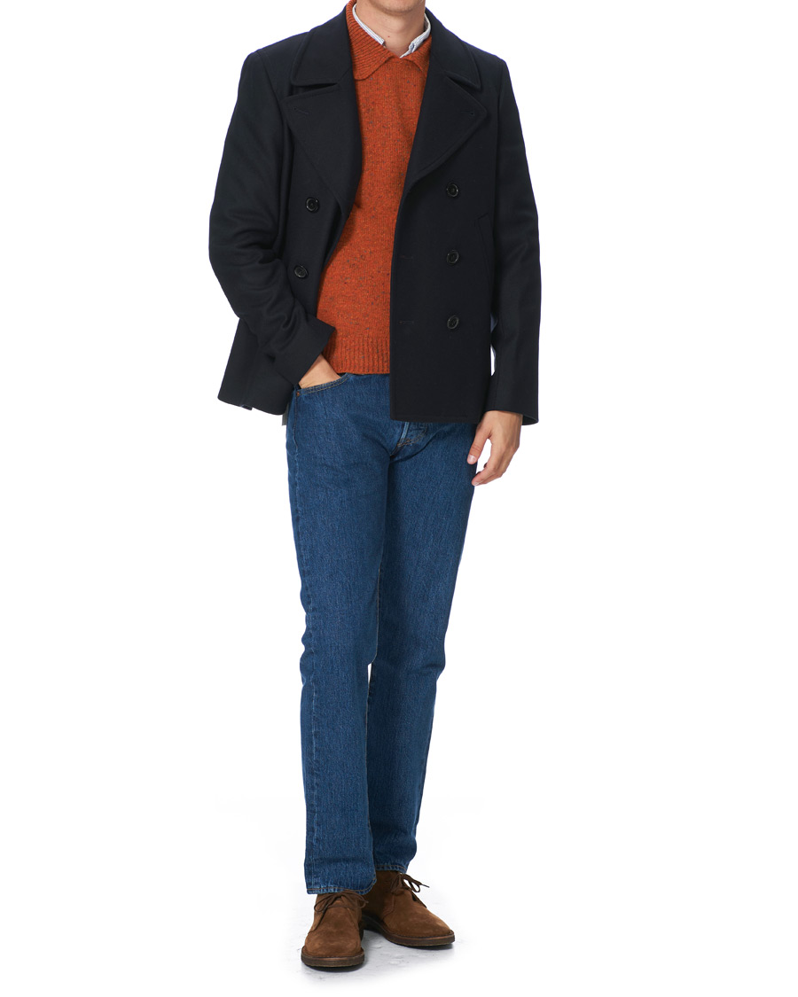 Homme | Pulls Et Tricots | Drake's | Merino Integral Collar Firefly