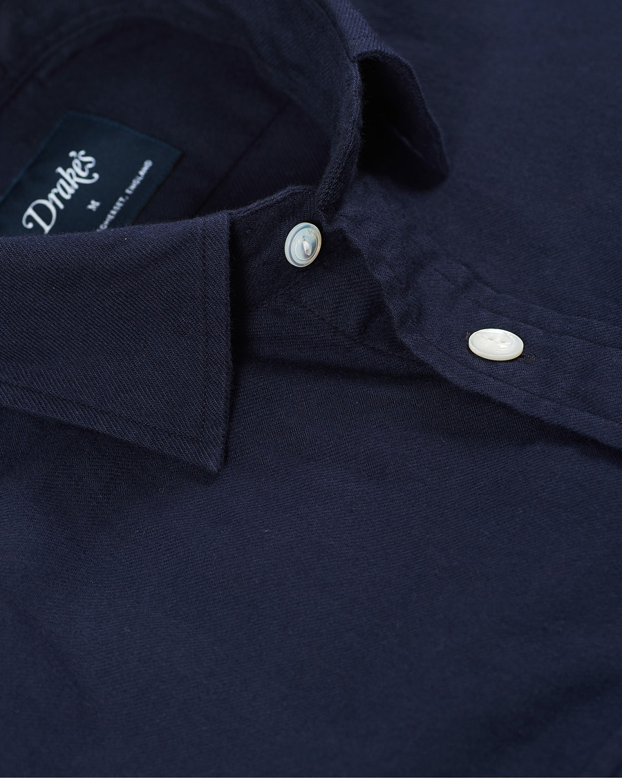 Homme | Chemises | Drake's | The Work Twill Shirt Navy
