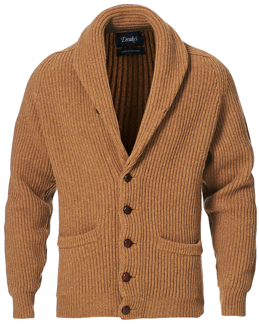 Homme | Pulls Et Tricots | Drake's | Shawl Collar Rib Cardigan Savannah