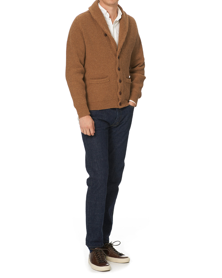 Homme | Pulls Et Tricots | Drake's | Shawl Collar Rib Cardigan Savannah
