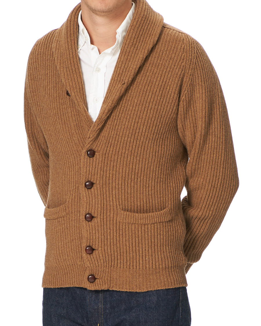 Homme | Pulls Et Tricots | Drake's | Shawl Collar Rib Cardigan Savannah