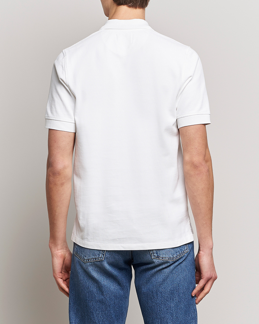 Homme | Polos | Drake's | Short Sleeve Pique Polo White