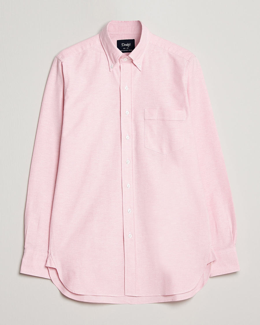 Homme | Chemises | Drake's | Button Down Oxford Shirt Pink