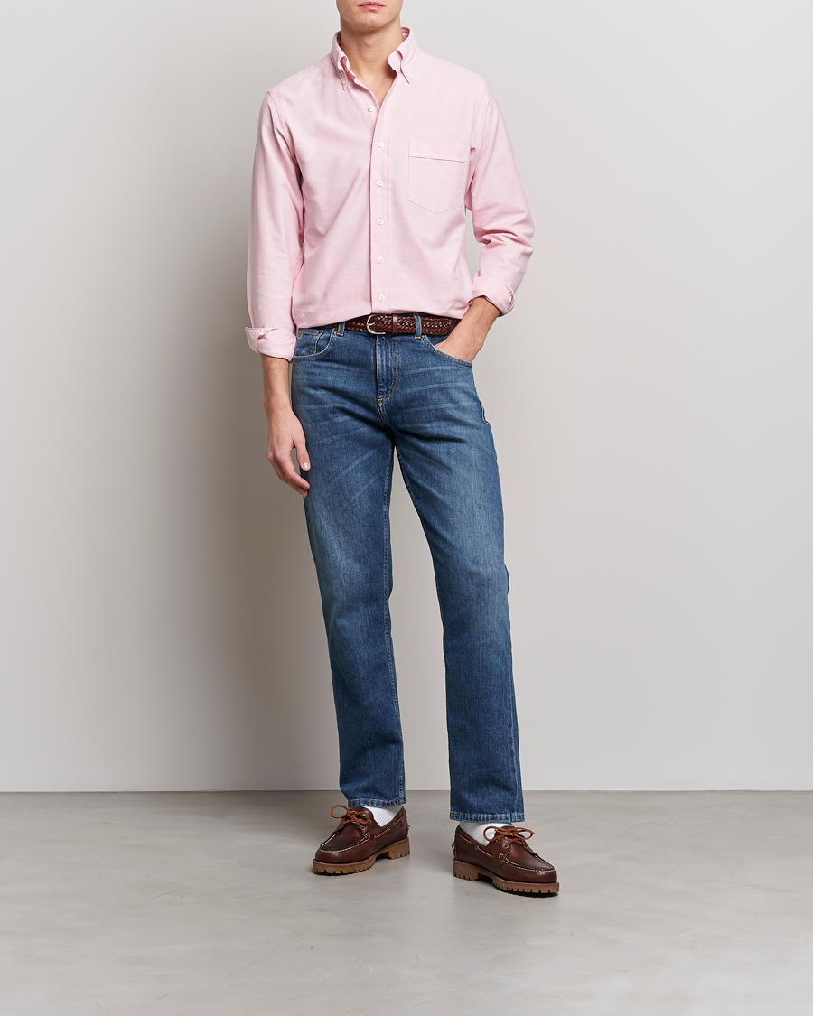 Homme | Chemises | Drake's | Button Down Oxford Shirt Pink