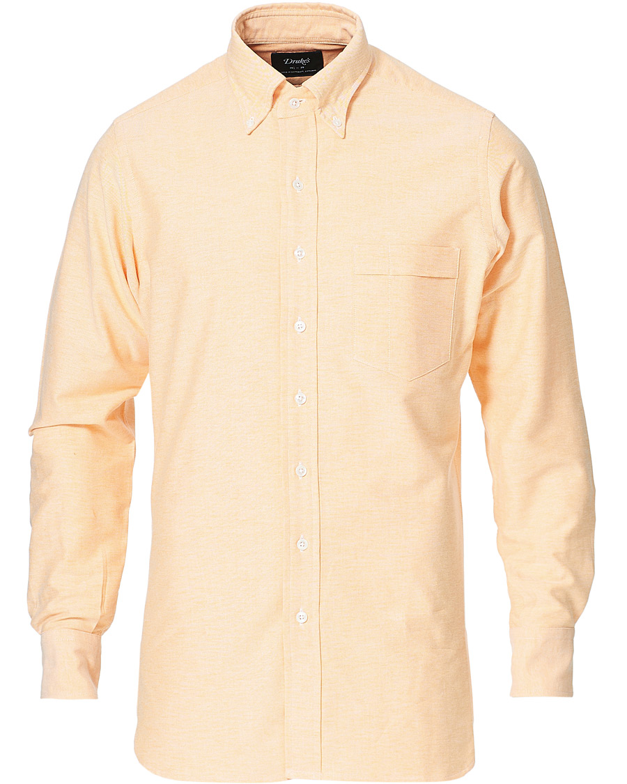 Homme | Chemises | Drake's | Button Down Oxford Shirt Orange