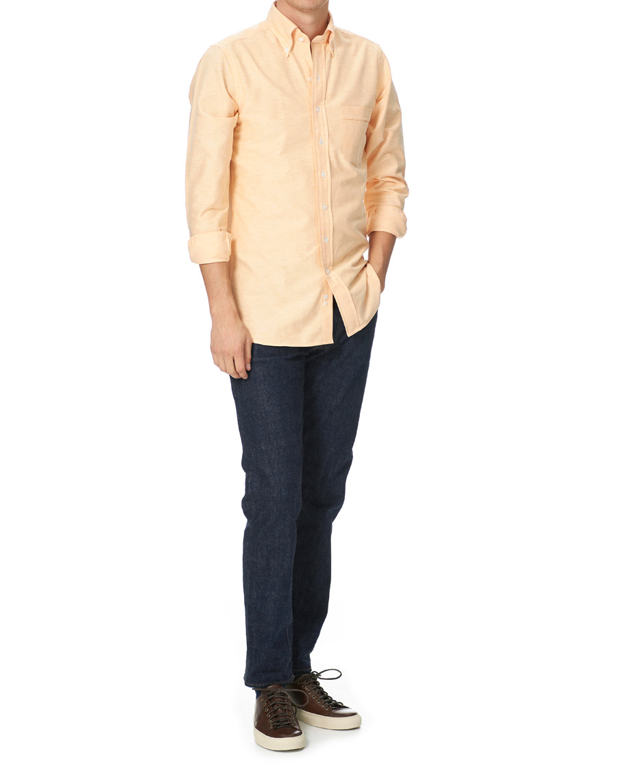 Homme | Chemises | Drake's | Button Down Oxford Shirt Orange