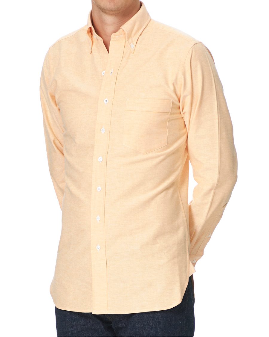 Homme | Chemises | Drake's | Button Down Oxford Shirt Orange