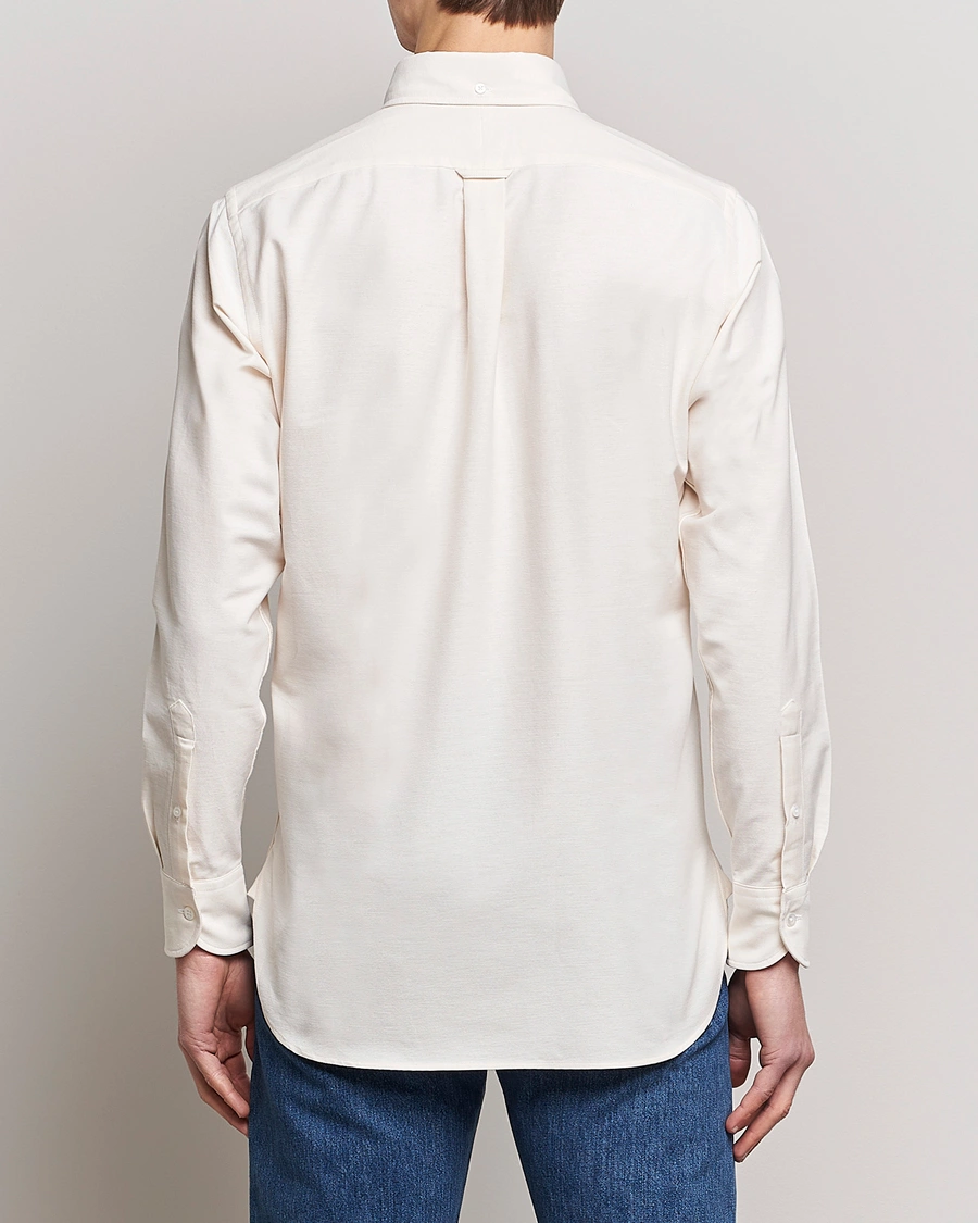 Heren | Overhemden | Drake's | Button Down Oxford Shirt Cream