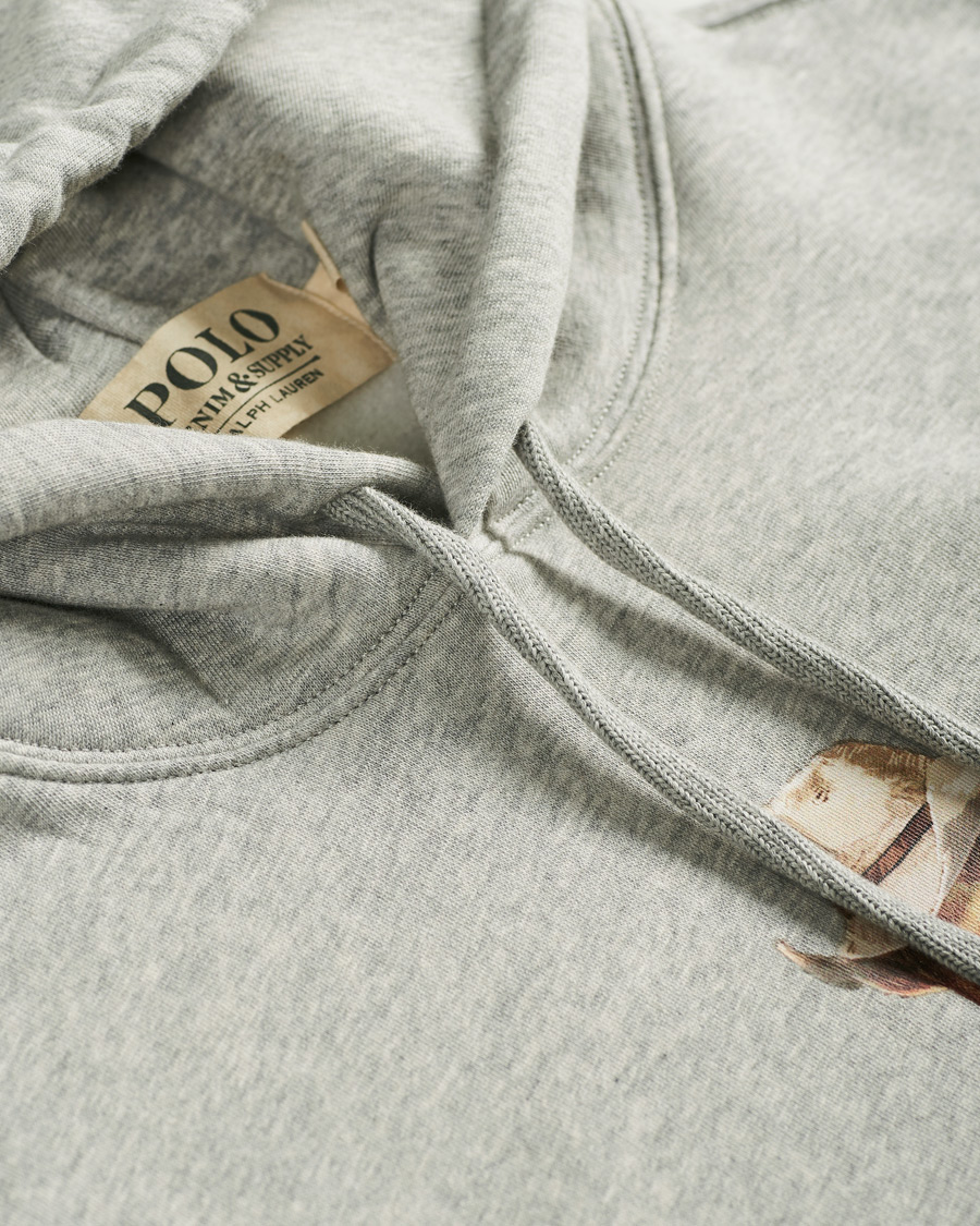 Homme | Pulls Et Tricots | Polo Ralph Lauren | Printed Western Bear Fleece Hoodie Andover Heather
