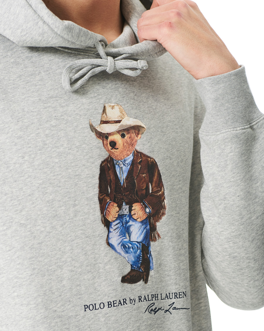 Homme | Pulls Et Tricots | Polo Ralph Lauren | Printed Western Bear Fleece Hoodie Andover Heather