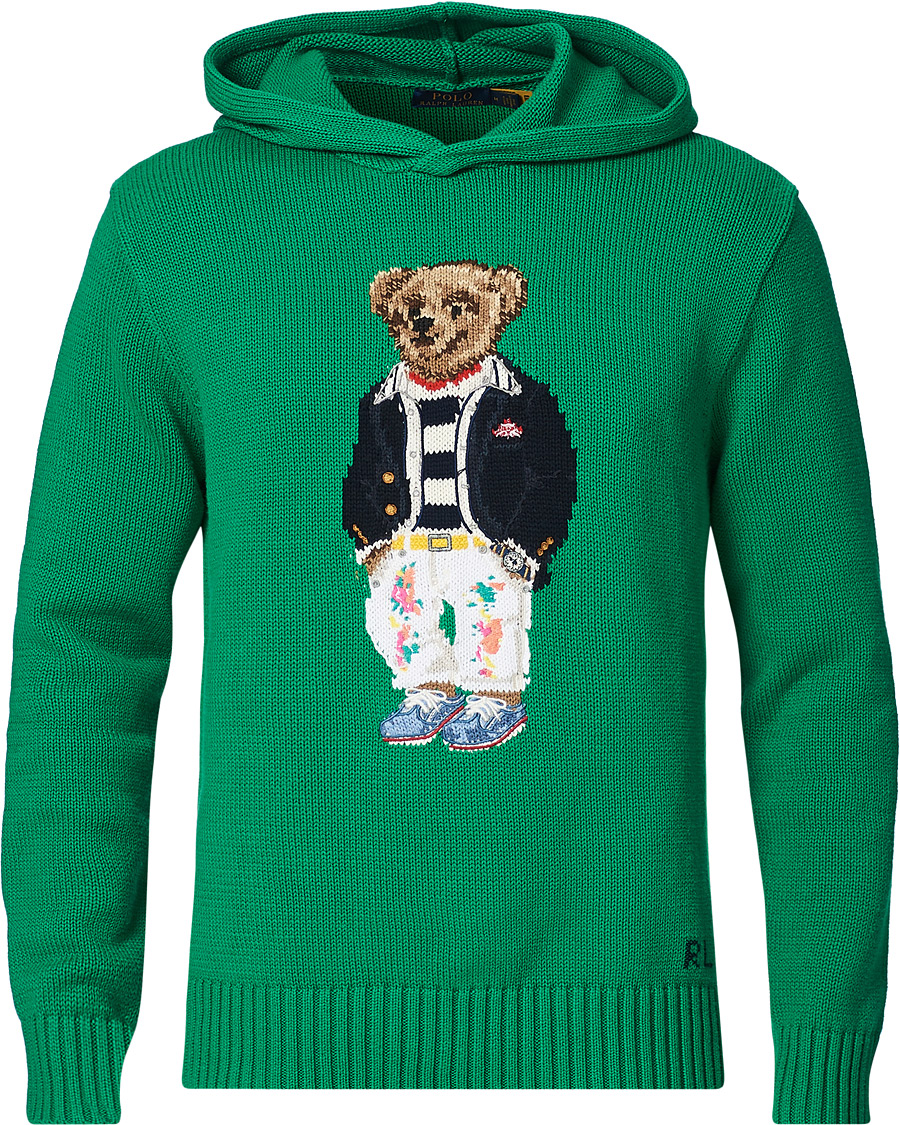 Homme | Pulls Et Tricots | Polo Ralph Lauren | Knitted Ivy Bear Hoodie Cruise Green