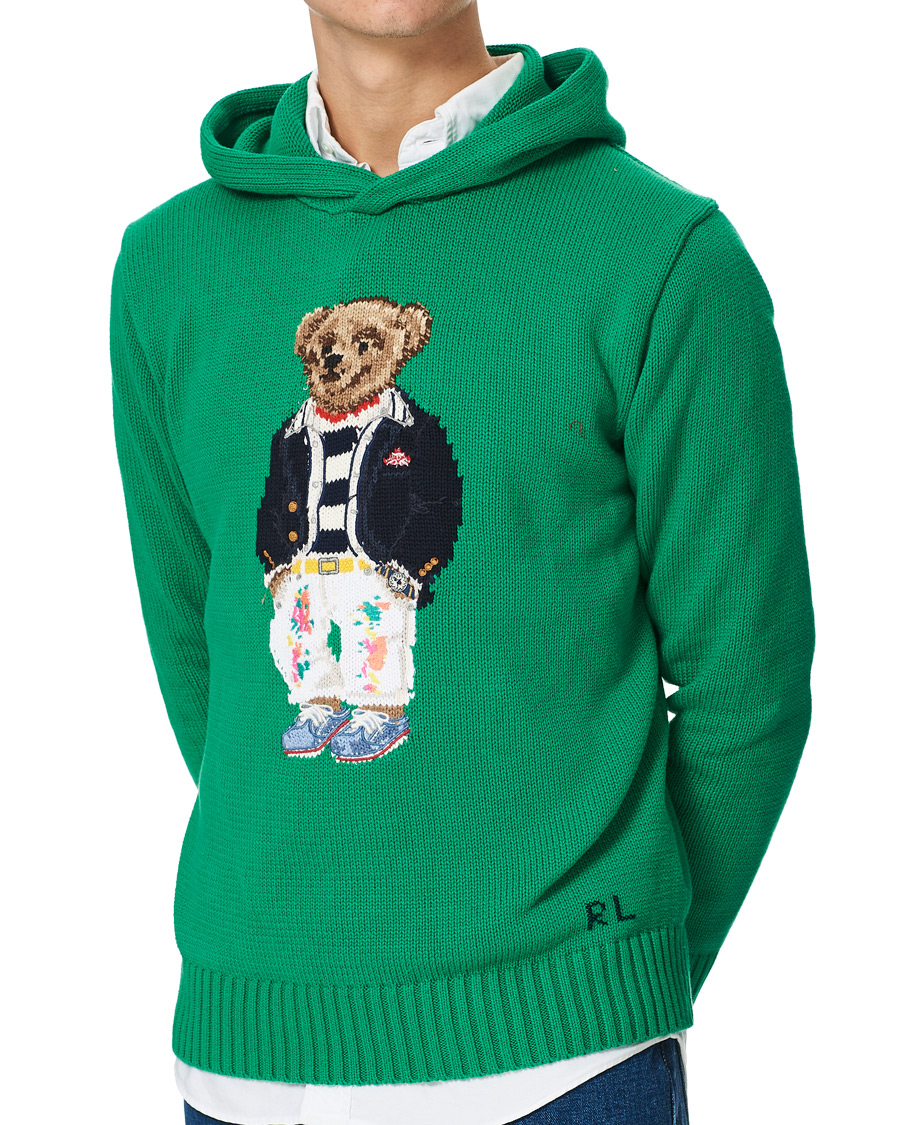 Homme | Pulls Et Tricots | Polo Ralph Lauren | Knitted Ivy Bear Hoodie Cruise Green