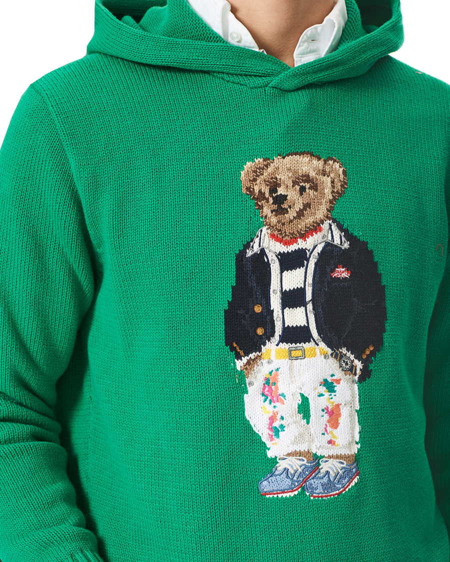 Homme | Pulls Et Tricots | Polo Ralph Lauren | Knitted Ivy Bear Hoodie Cruise Green