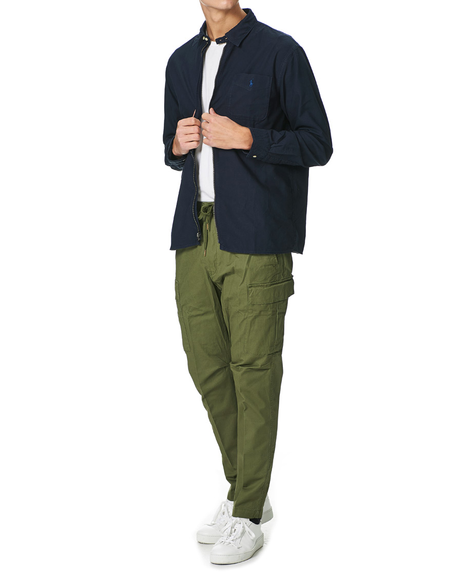 Homme | Chemises | Polo Ralph Lauren | Garment Dyed Oxford Full-Zip Overshirt RL Navy