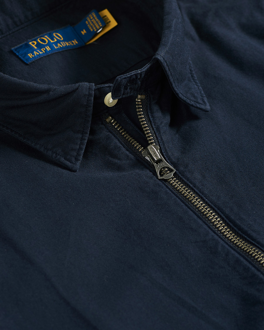 Homme | Chemises | Polo Ralph Lauren | Garment Dyed Oxford Full-Zip Overshirt RL Navy