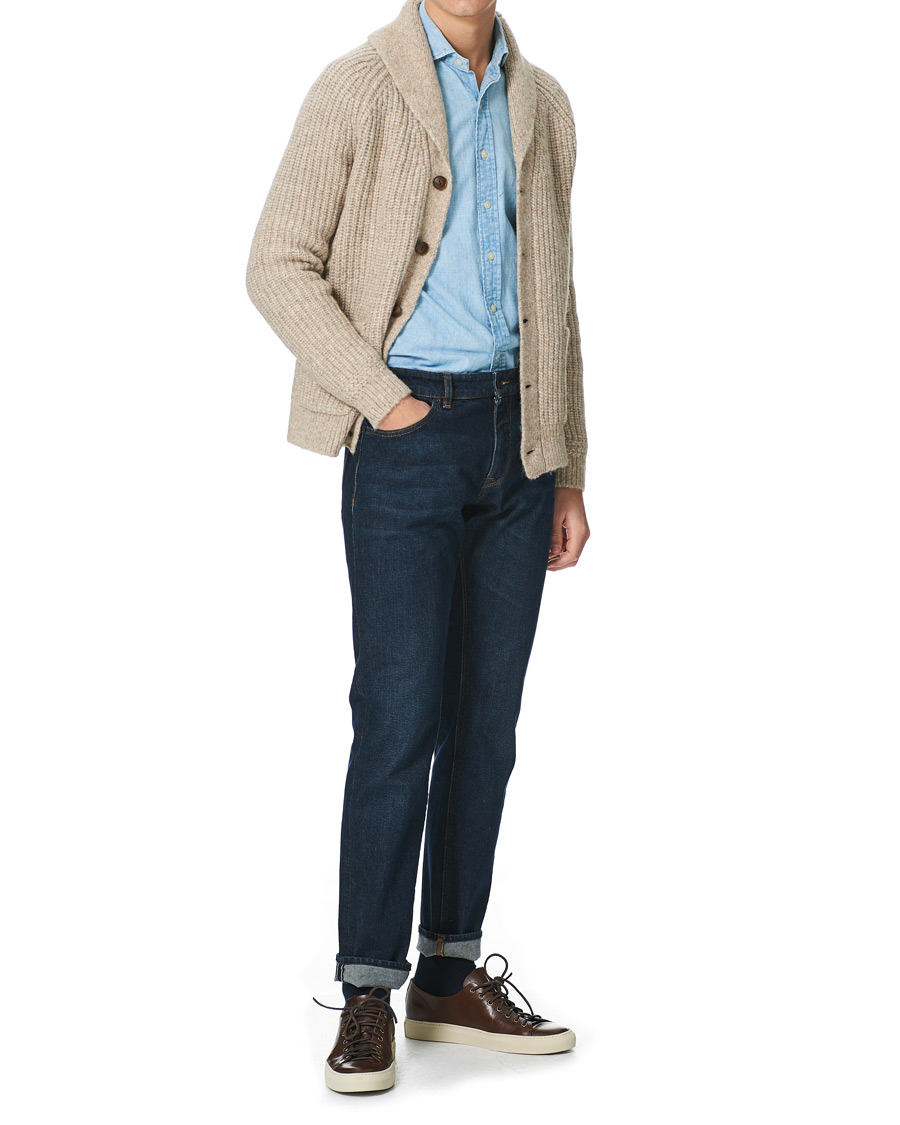 Homme | Pulls Et Tricots | Polo Ralph Lauren | Wool Knitted Shawl Cardigan Oatmeal Heather