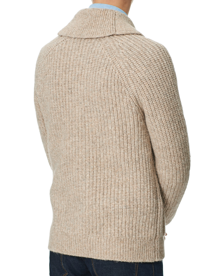 Homme | Pulls Et Tricots | Polo Ralph Lauren | Wool Knitted Shawl Cardigan Oatmeal Heather