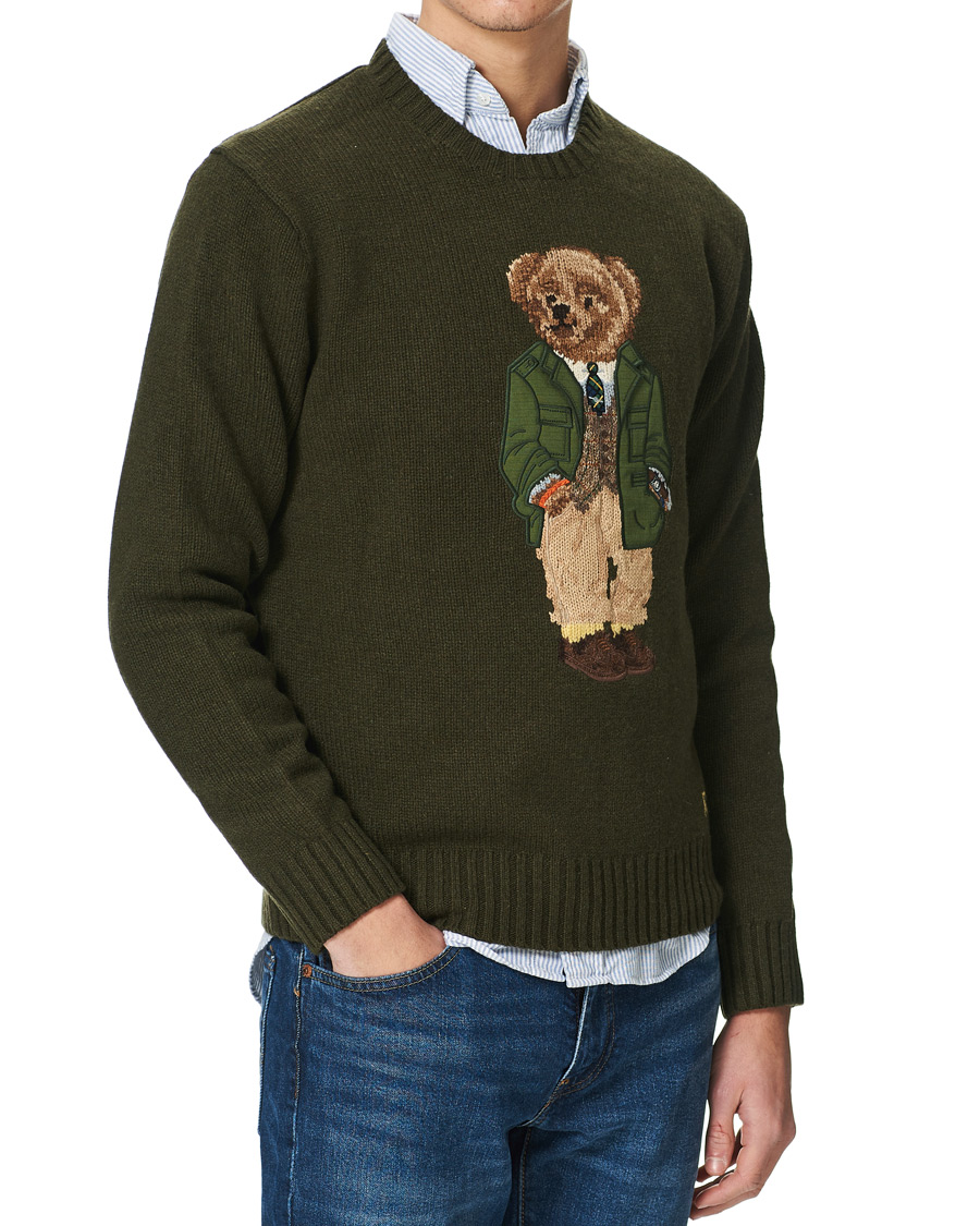 Homme | Pulls Et Tricots | Polo Ralph Lauren | Wool Knitted Bear Sweater Olive
