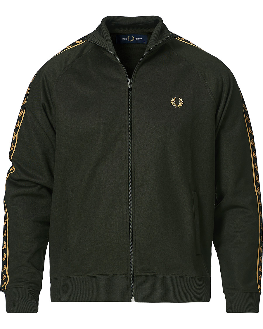 Homme | Pulls Et Tricots | Fred Perry | Gold Taped Track Jacket Green