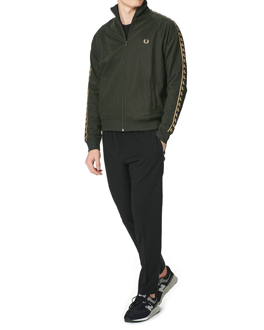 Homme | Pulls Et Tricots | Fred Perry | Gold Taped Track Jacket Green