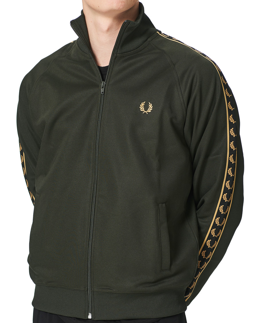 Homme | Pulls Et Tricots | Fred Perry | Gold Taped Track Jacket Green