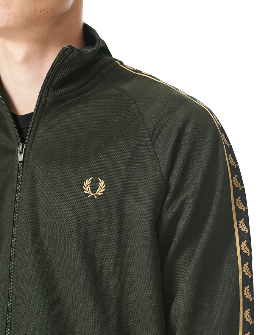 Homme | Pulls Et Tricots | Fred Perry | Gold Taped Track Jacket Green