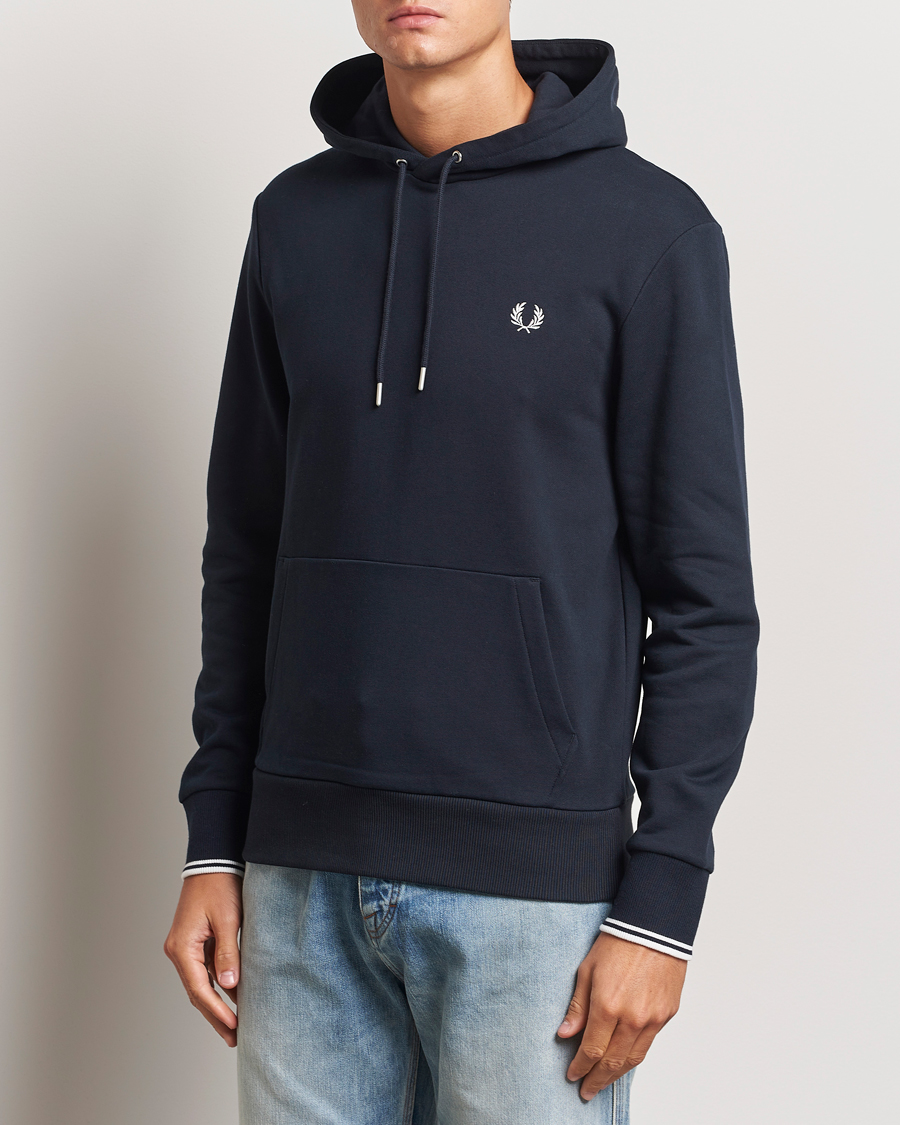 Heren | Truien | Fred Perry | Tipped Hoodie Navy