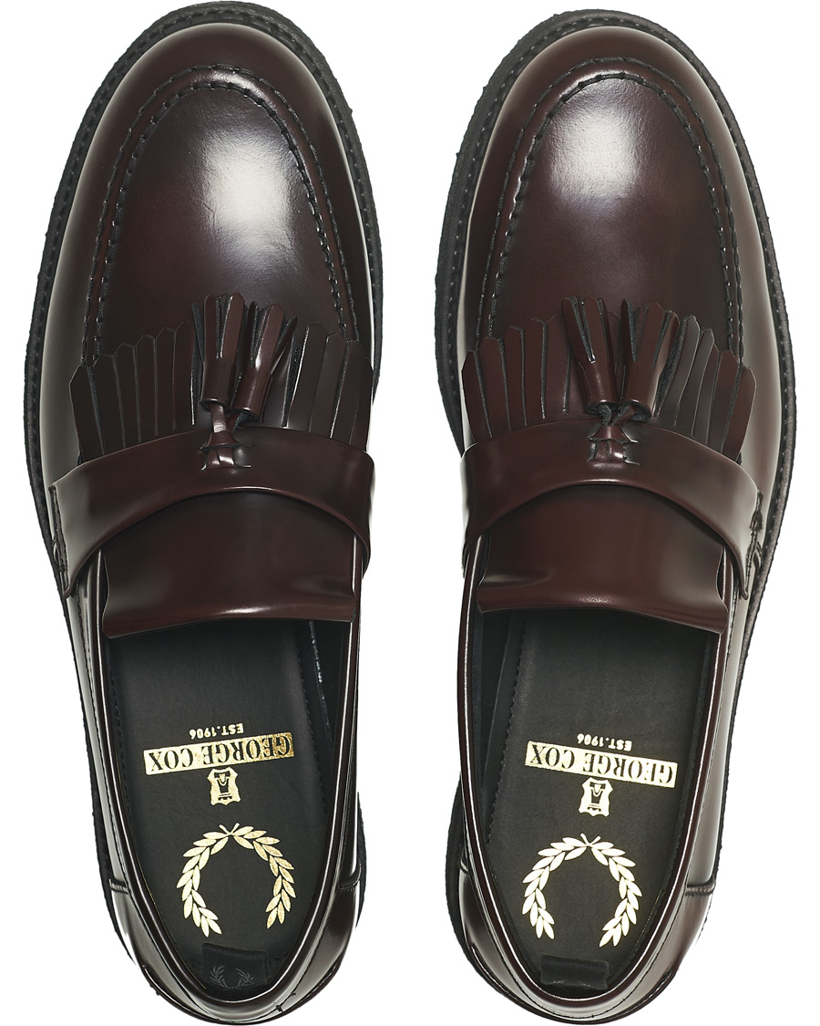 Homme | Fred Perry George Cox Tassel Loafers Oxblood | Fred Perry | George Cox Tassel Loafers Oxblood