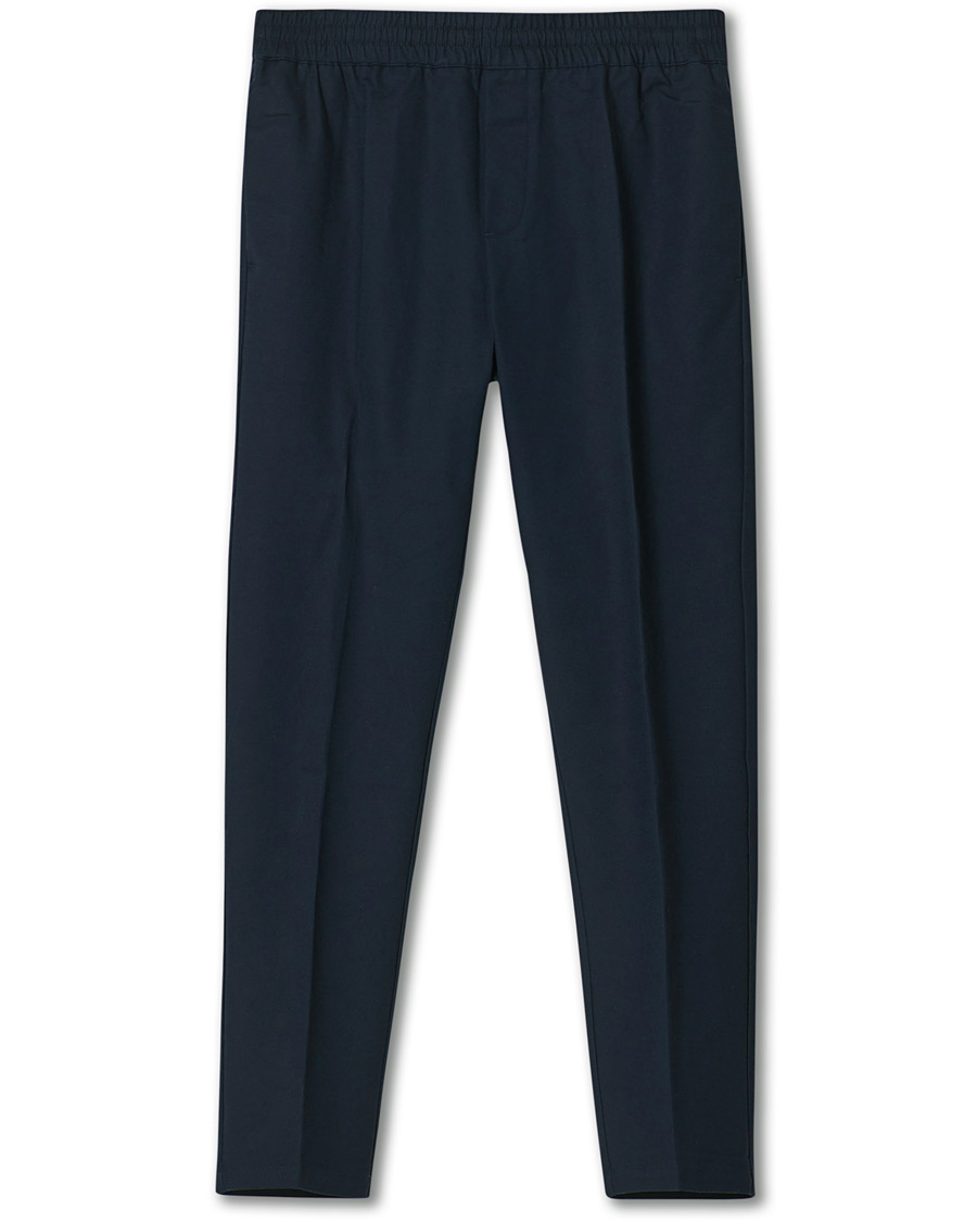 Homme | Pantalons | Samsøe Samsøe | Samsøe & Samsøe Smithy Organic Cotton Drawstring Trousers Sky Captain