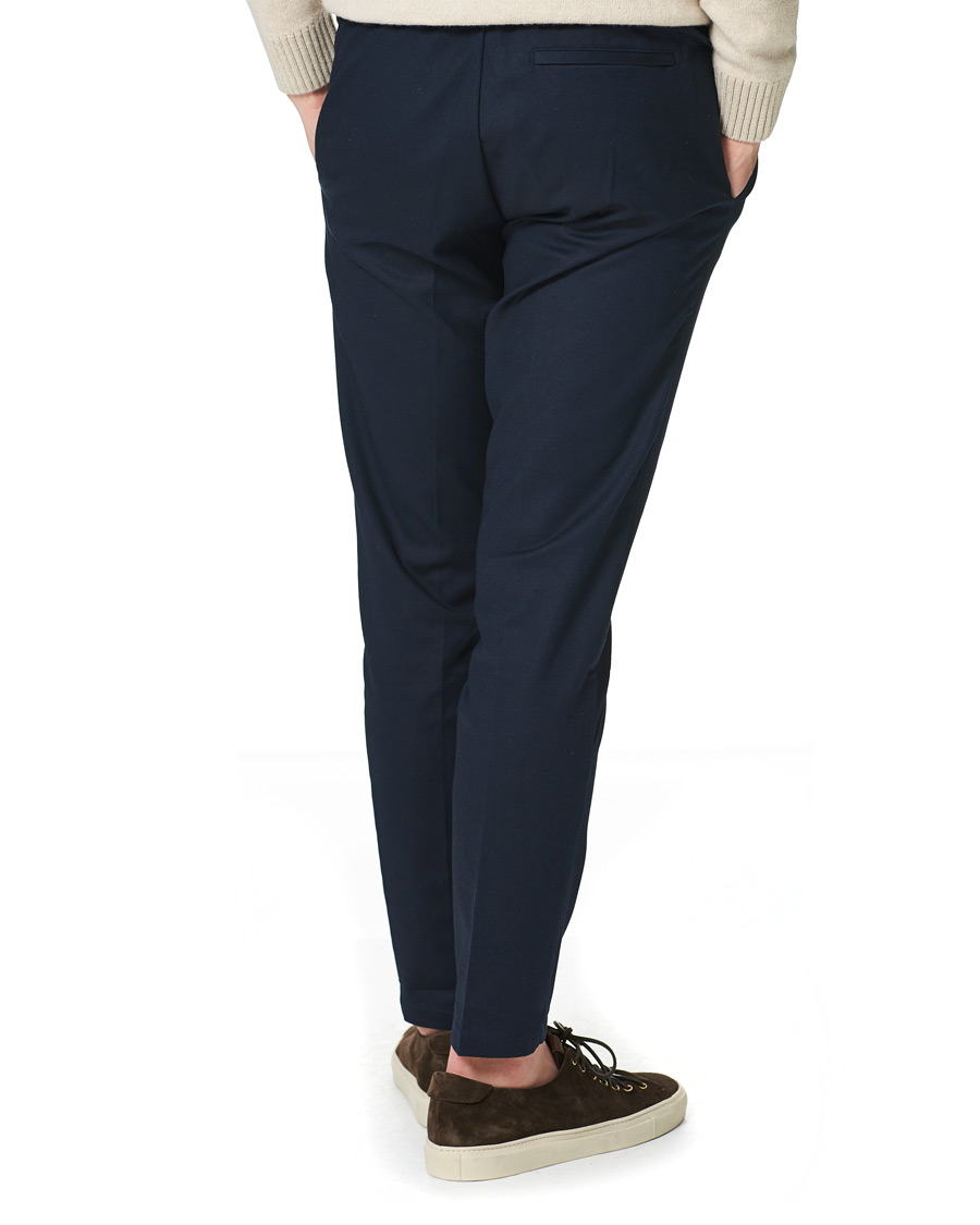 Homme | Pantalons | Samsøe Samsøe | Samsøe & Samsøe Smithy Organic Cotton Drawstring Trousers Sky Captain
