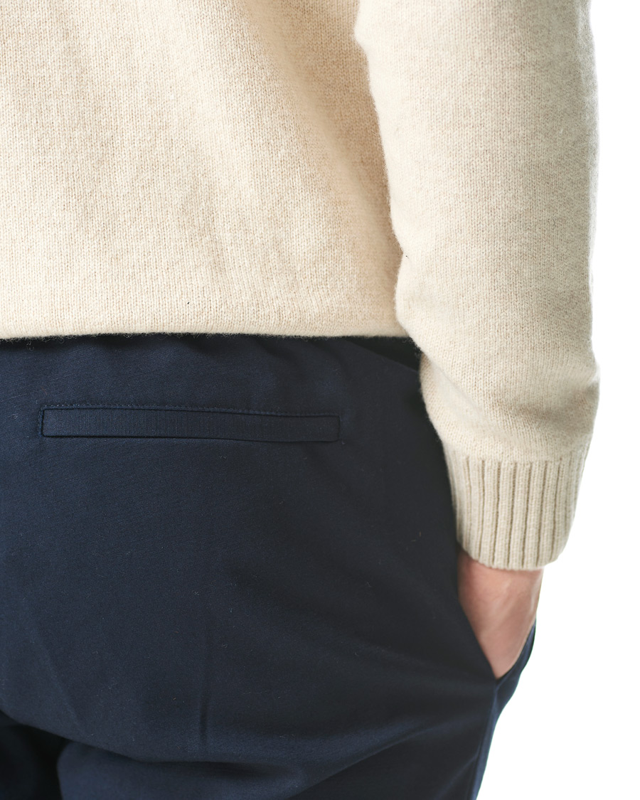 Homme | Pantalons | Samsøe Samsøe | Samsøe & Samsøe Smithy Organic Cotton Drawstring Trousers Sky Captain