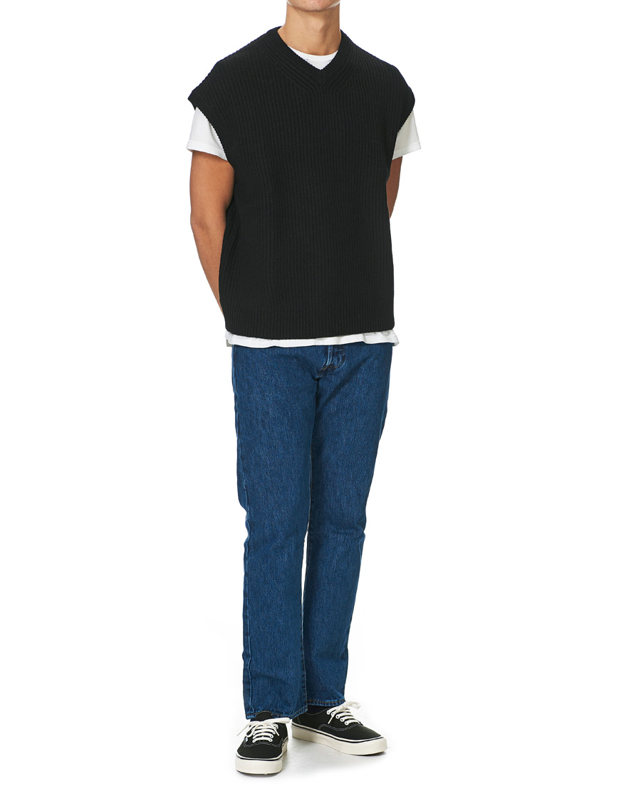 Homme | Pulls Et Tricots | Samsøe Samsøe | Samsøe & Samsøe Anders Knitted Wool Vest Black