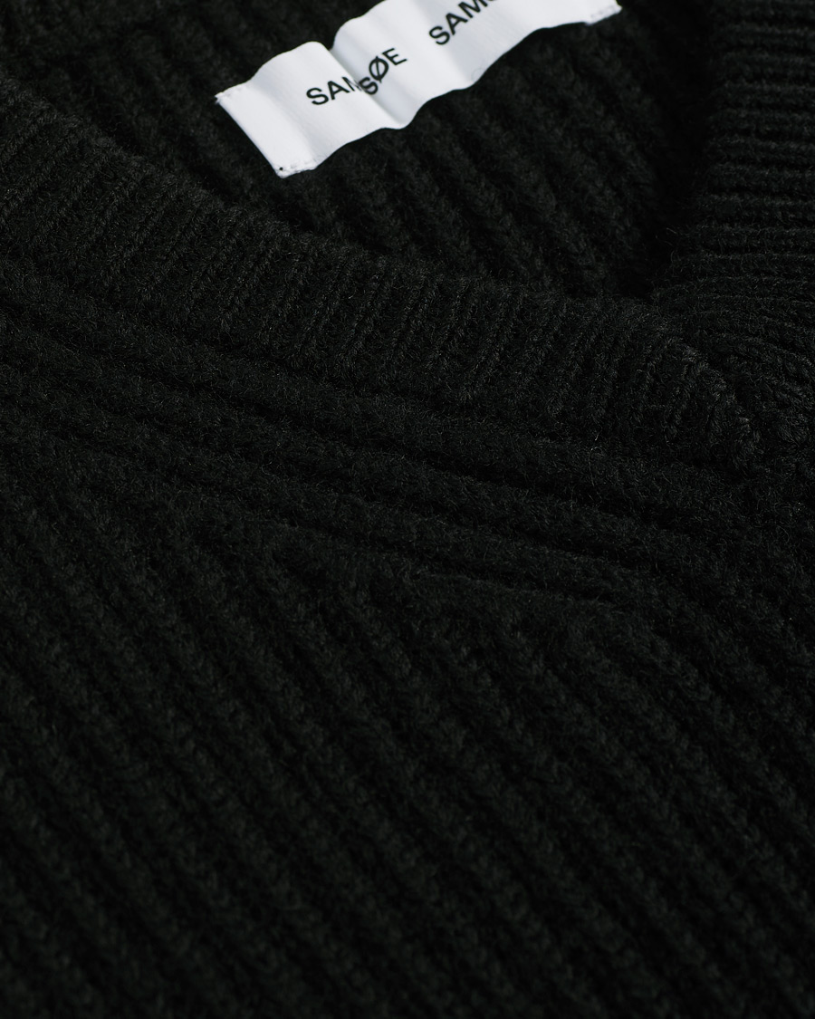 Homme | Pulls Et Tricots | Samsøe Samsøe | Samsøe & Samsøe Anders Knitted Wool Vest Black