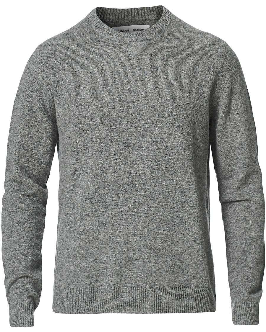Homme | Pulls Et Tricots | Samsøe Samsøe | Samsøe & Samsøe Nobis Cashmere Crew Neck Grey Mel