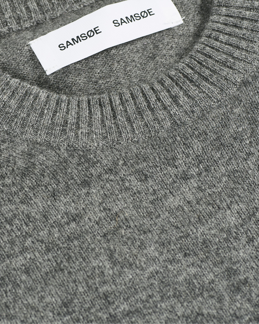 Homme | Pulls Et Tricots | Samsøe Samsøe | Samsøe & Samsøe Nobis Cashmere Crew Neck Grey Mel
