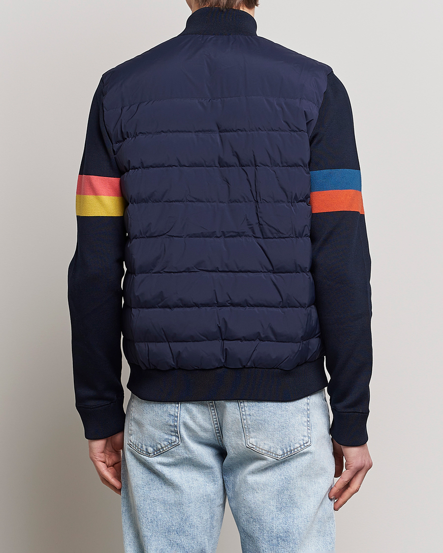 Heren | Jassen | Paul Smith | Knitted Hybrid Down Jacket Navy