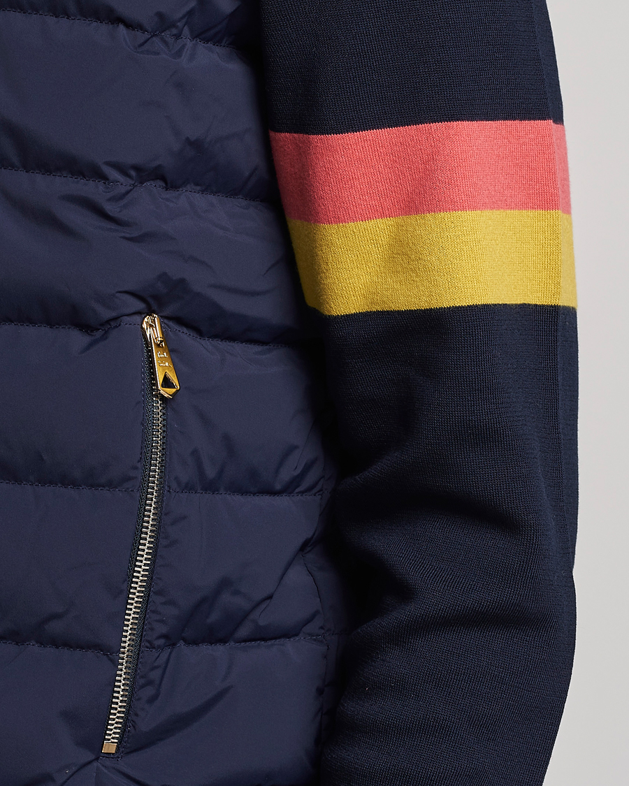 Heren | Jassen | Paul Smith | Knitted Hybrid Down Jacket Navy