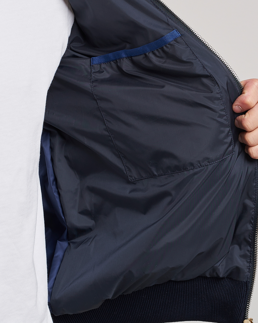 Heren | Jassen | Paul Smith | Knitted Hybrid Down Jacket Navy