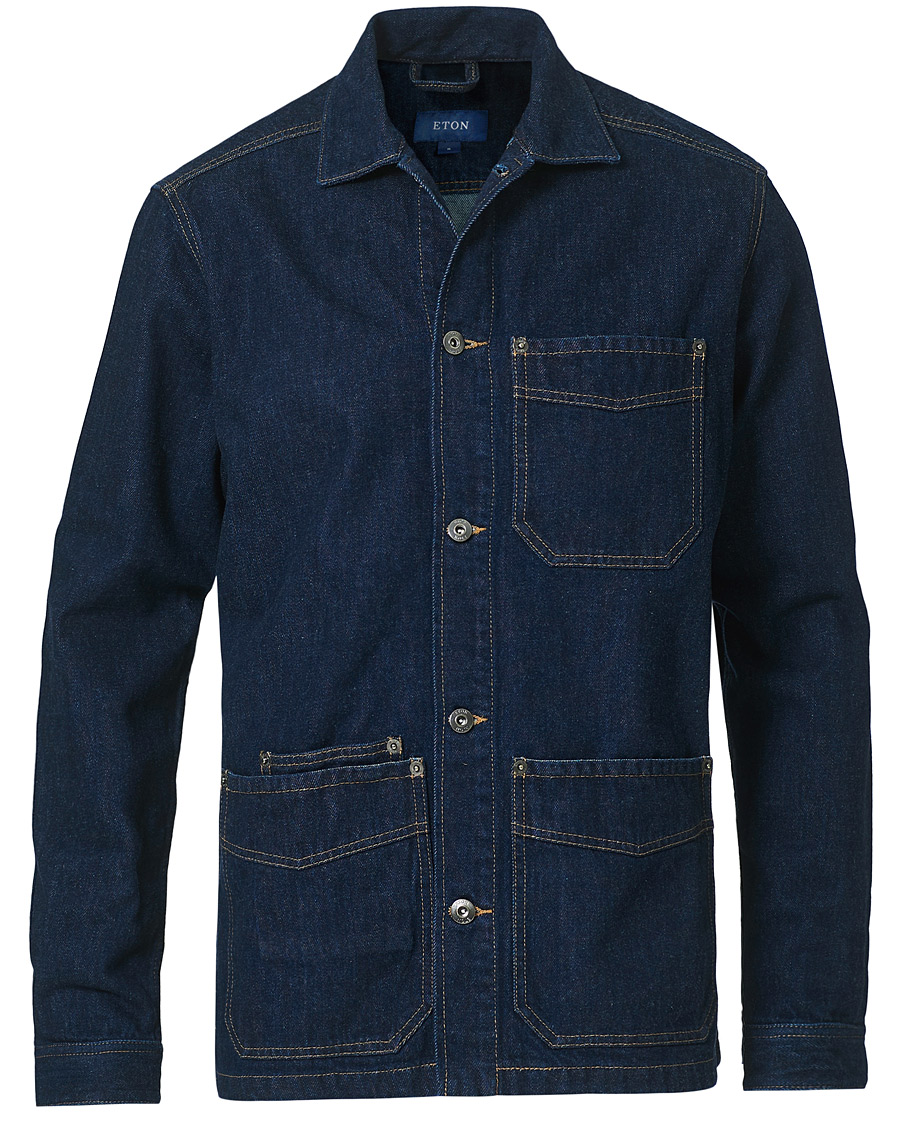 Homme | Chemises | Eton | Washed Denim Overshirt Denim