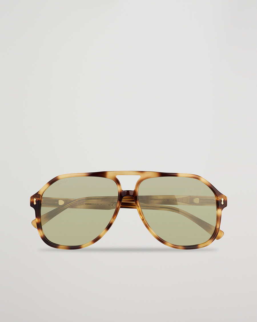 Homme | Gucci GG1042S Sunglasses Havana Green | Gucci | GG1042S Sunglasses Havana Green