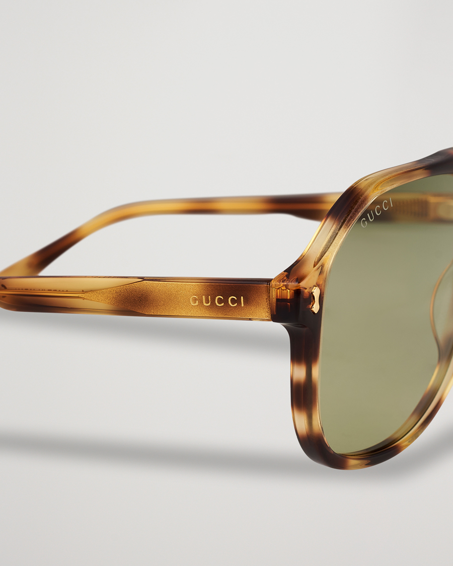 Homme | Gucci GG1042S Sunglasses Havana Green | Gucci | GG1042S Sunglasses Havana Green
