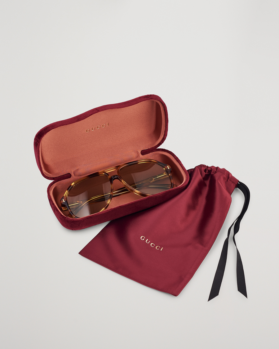 Homme | Gucci GG1042S Sunglasses Havana Green | Gucci | GG1042S Sunglasses Havana Green