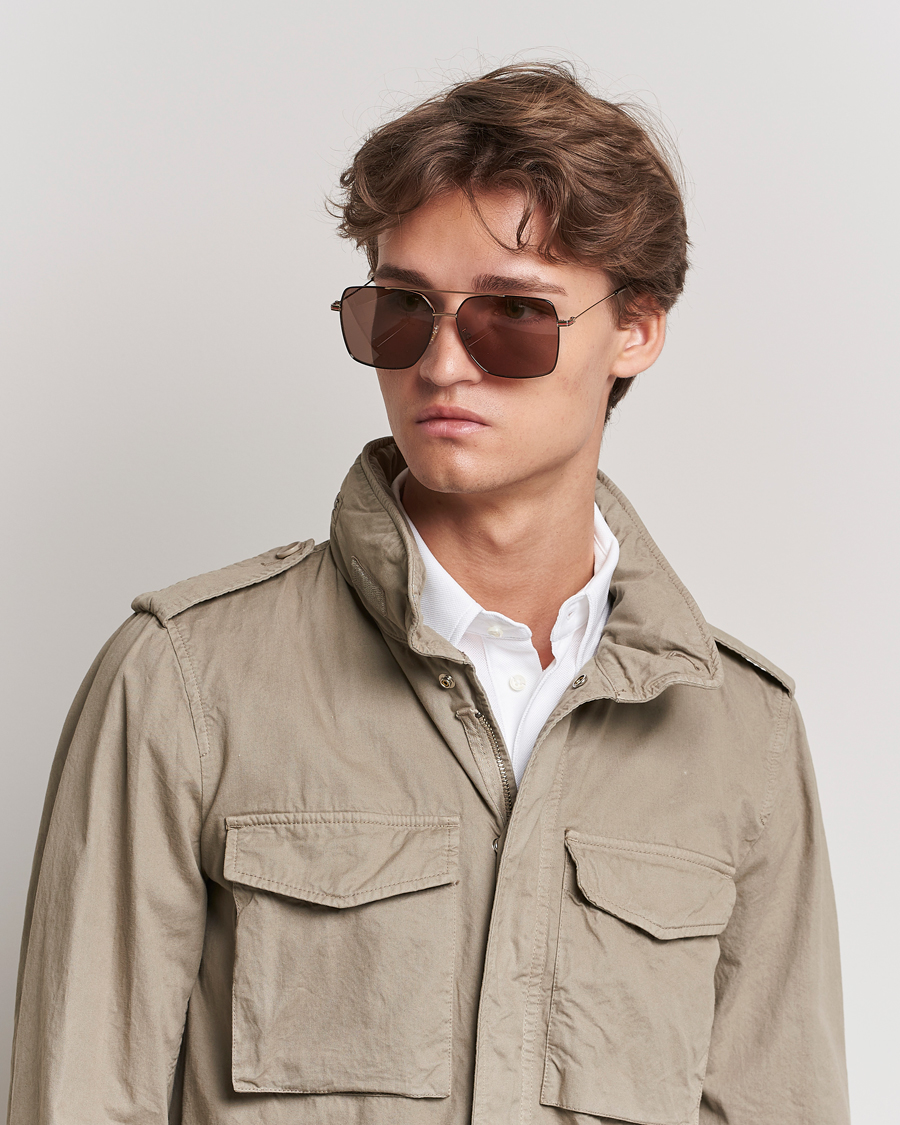 Homme | Lunettes De Soleil | Gucci | GG1053SK Sunglasses Gold Brown