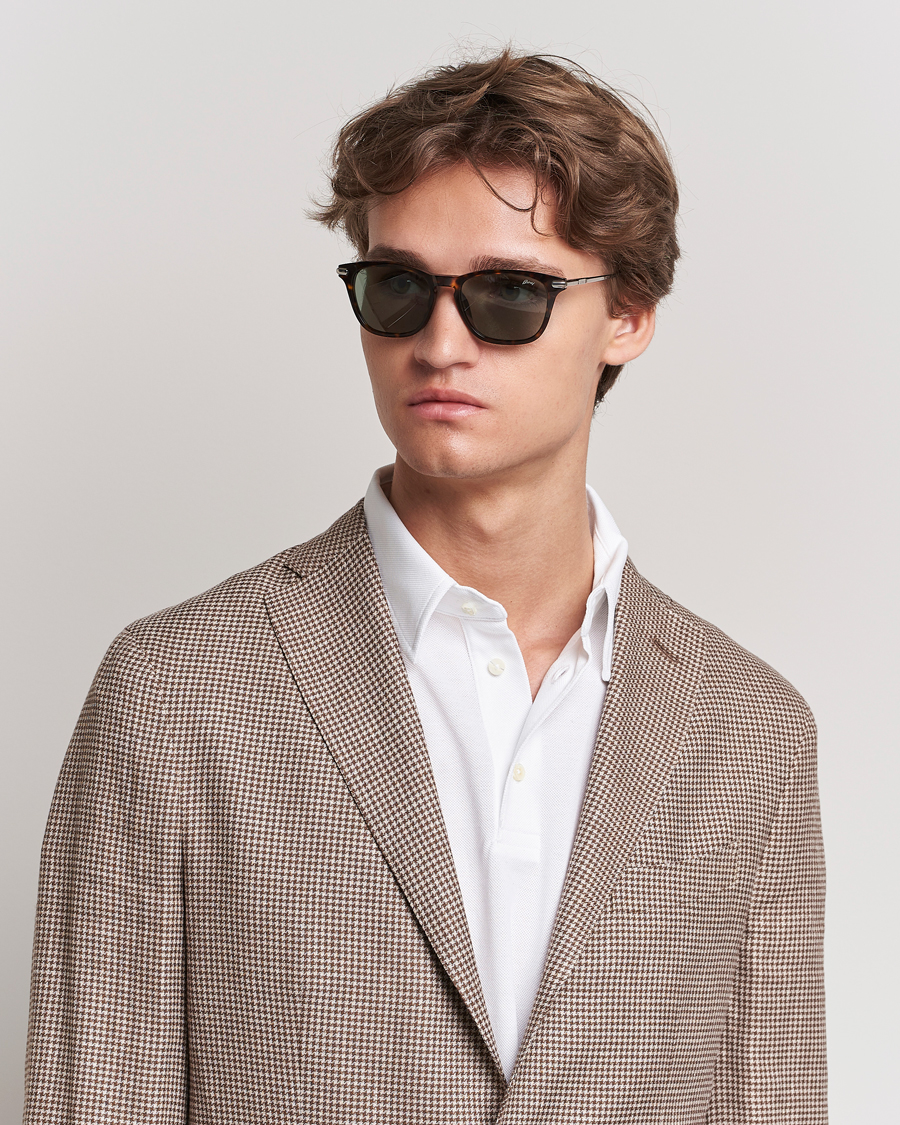 Homme | Brioni BR0092S Titanium Sunglasses Havana Green | Brioni | BR0092S Titanium Sunglasses Havana Green