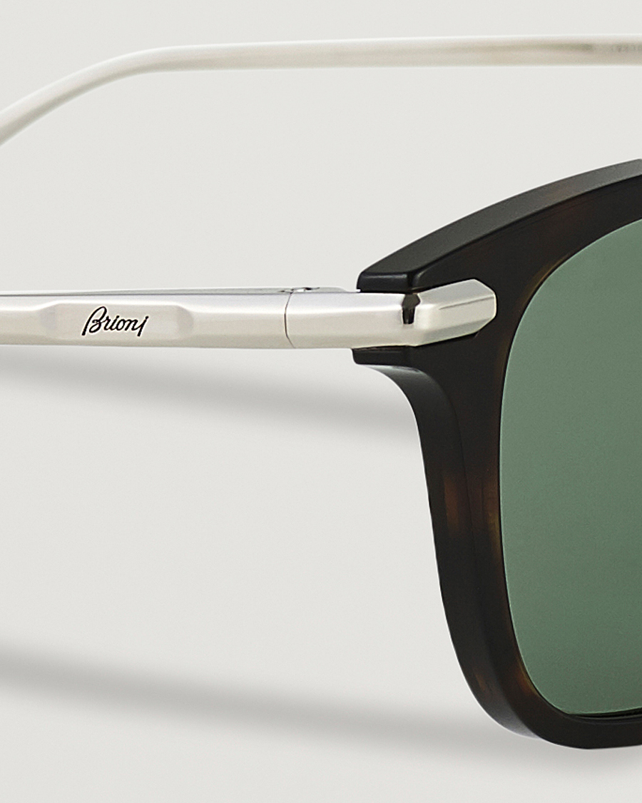 Homme | Brioni BR0092S Titanium Sunglasses Havana Green | Brioni | BR0092S Titanium Sunglasses Havana Green