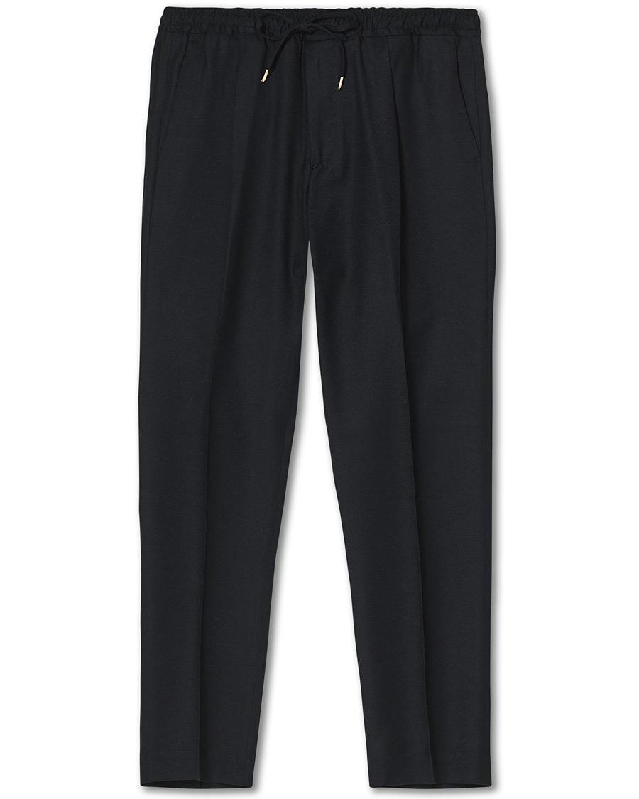 Homme | Pantalons | Briglia 1949 | Wimbeldon Drawstring Flannel Trousers Navy