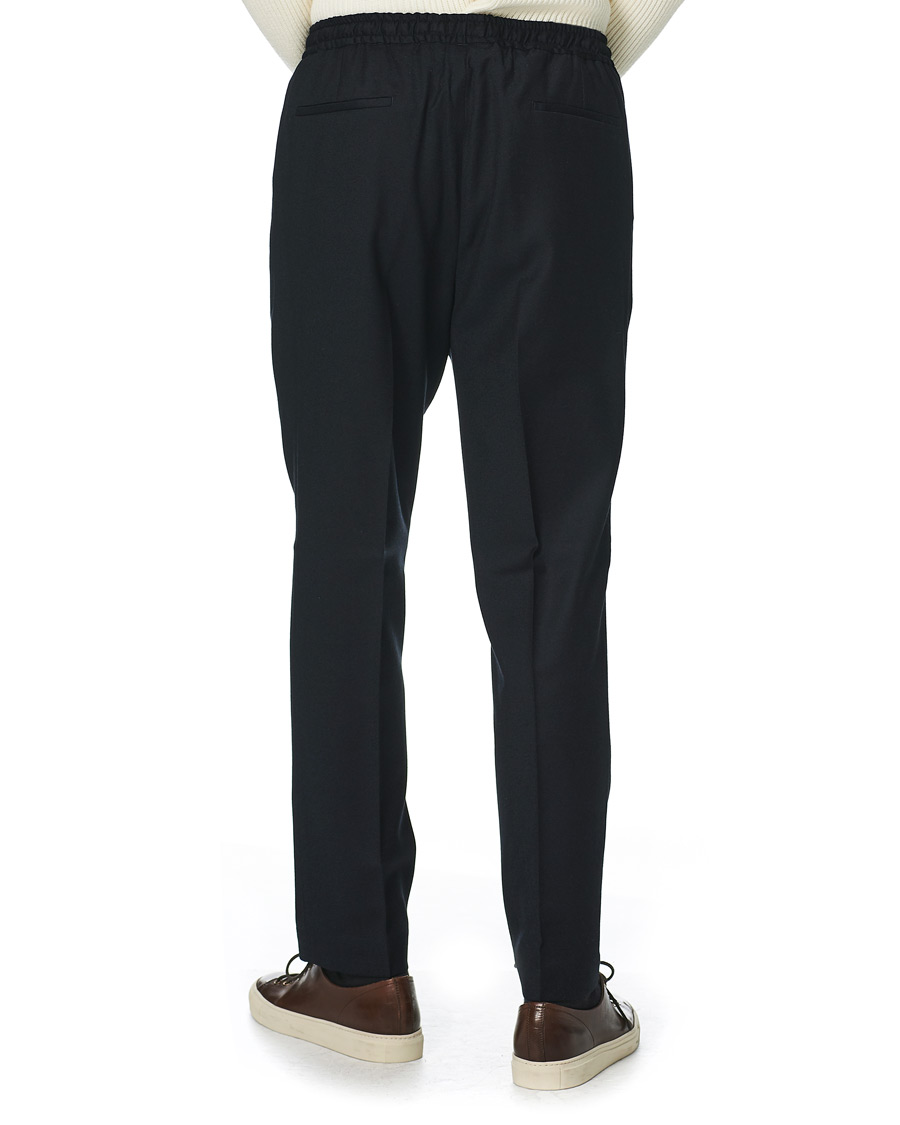 Homme | Pantalons | Briglia 1949 | Wimbeldon Drawstring Flannel Trousers Navy