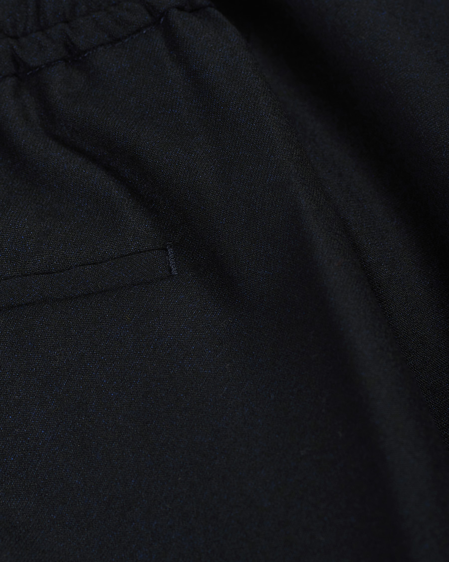 Homme | Pantalons | Briglia 1949 | Wimbeldon Drawstring Flannel Trousers Navy