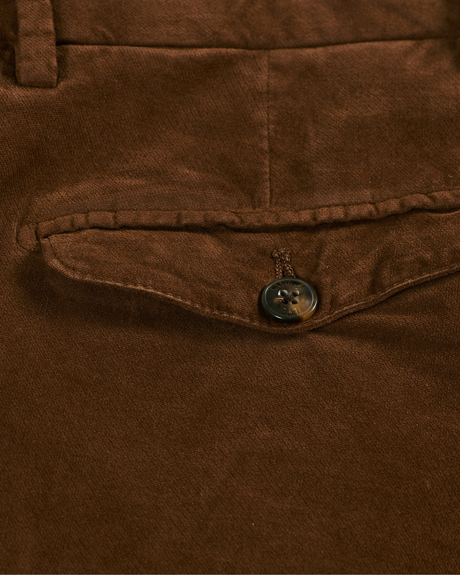 Homme | Pantalons | Briglia 1949 | Easy Fit Velour Trousers Marrone