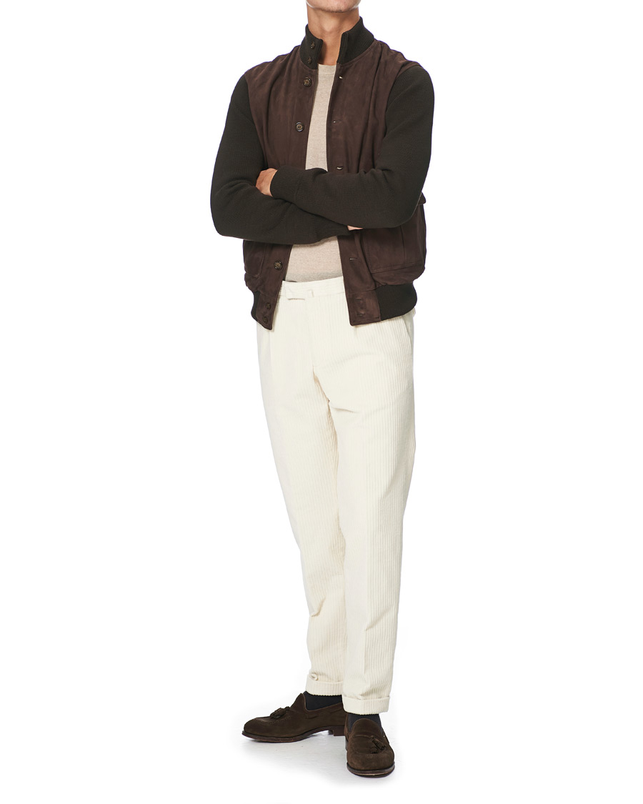 Homme | Pantalons | Briglia 1949 | Easy Fit Cord Trousers Off White